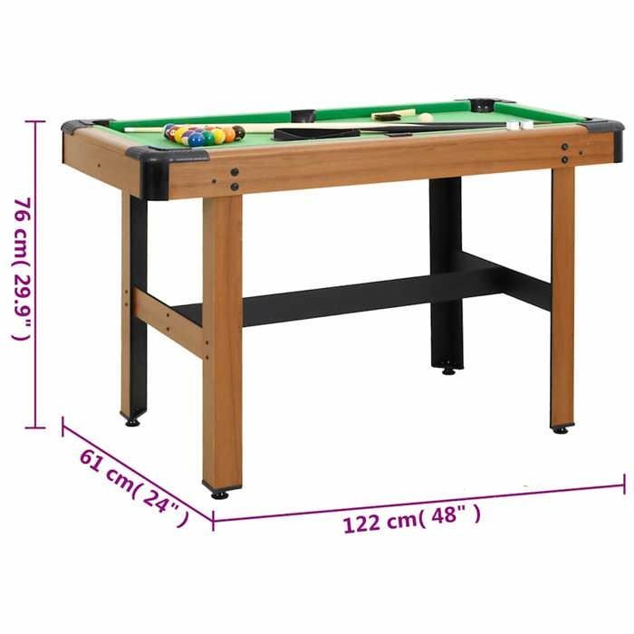 Solde - Mobilier Table de billard 4 pieds 122x61x76 cm Marron DECO JA4207793