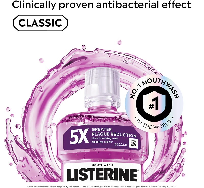 Listerine Total Care Teeth Protection -suuvesi tarjoaa täydellisen suojan hampaille ja raikkaan hengityksen.