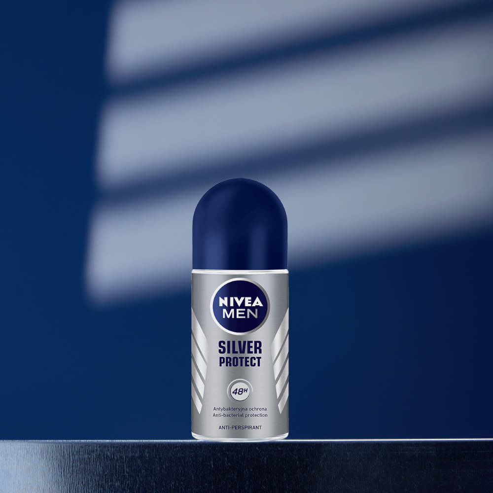 Nivea Men Antiperspirant Roll-on 50ml Silver Protect Men