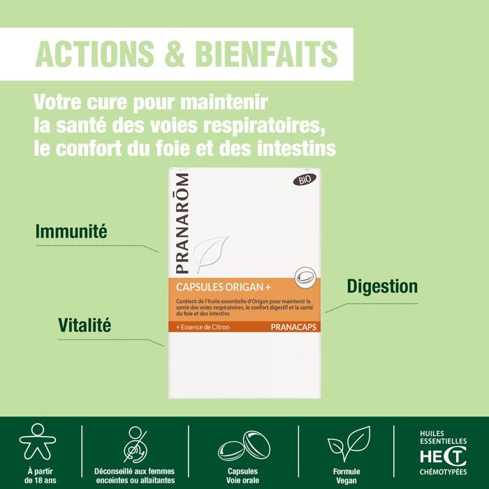 Pranarom Oregano+ Bio 30 Kapseln