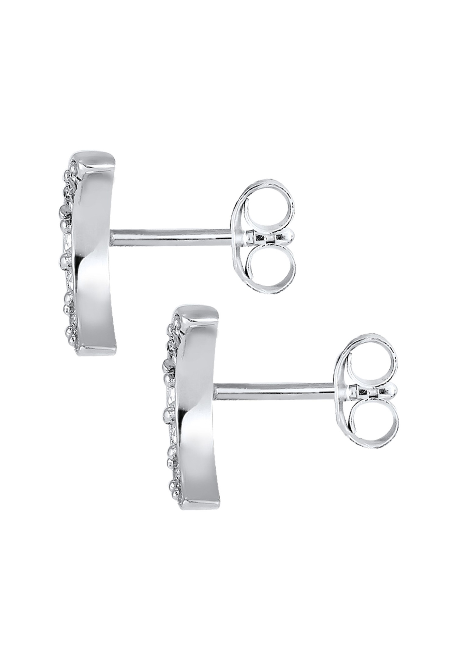 Elli Femmes demi-lune Astro avec cristaux en argent sterling 925