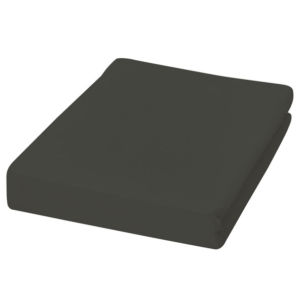 Σεντόνι με λάστιχο από ζέρσεϊ, 140-160 x 200 εκ., ανθρακί
