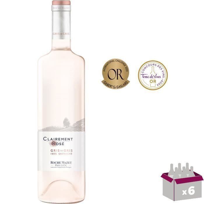 Clairement Rosé de Roche Mazet Pays d’Oc - Vin rosé de Languedoc 2024 x6