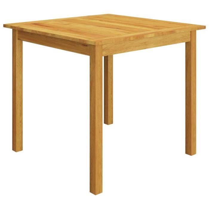 Tuineetset - BURKE - 3-delig - Massief acaciahout - Geweven hars - 85x85x74 cm (tafel)