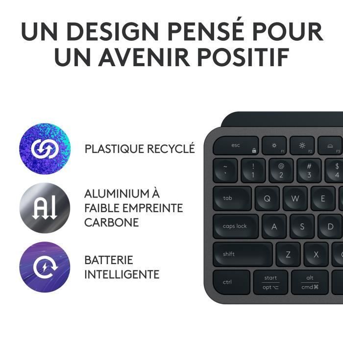 Teclado inalámbrico Logitech MX Keys S AZERTY con teclado gráfico.