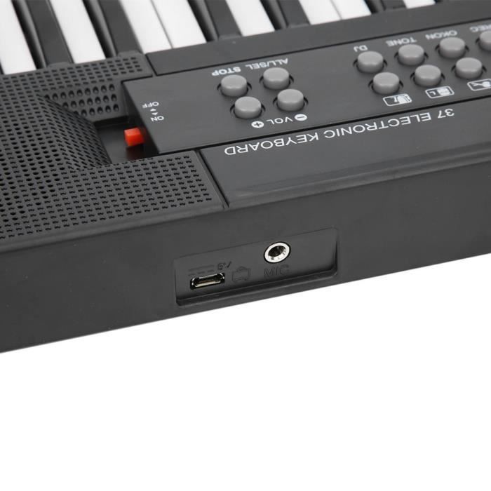 VINGVO piano électrique Clavier électrique 37 touches Piano Instrument de musique pour enfants Jouet Microphone Fonction