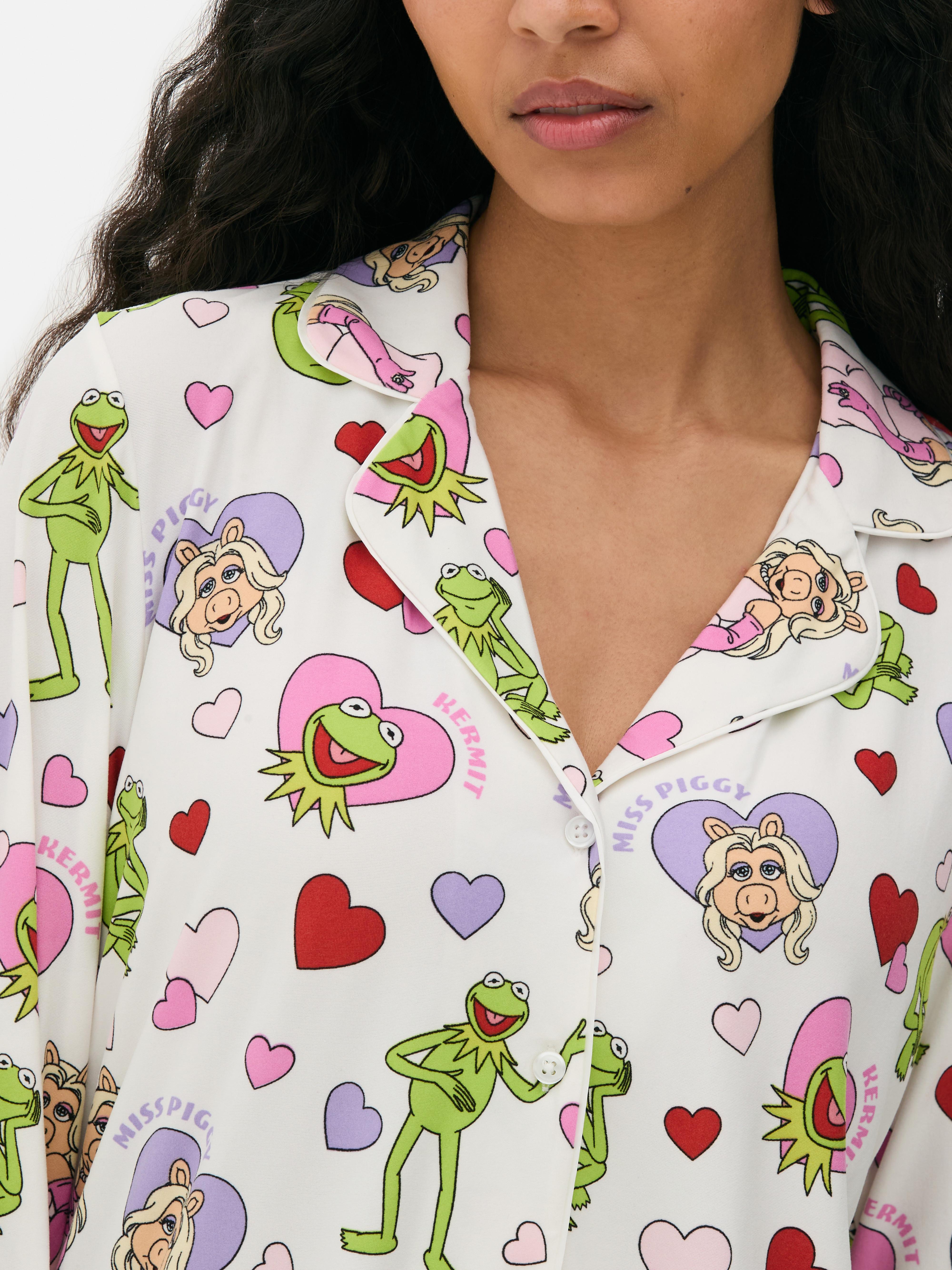 Hosszú pizsama A Muppets Muppets pizsama Miss Piggy-vel és Kermittel