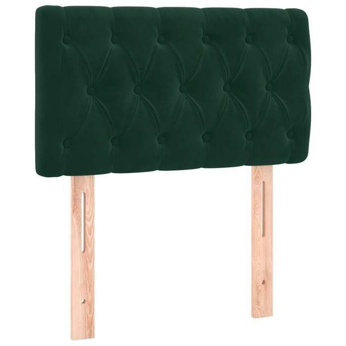 Rete a doghe e materasso - Maison Exclusive - Velluto verde scuro - 80x200 cm - Massimo relax