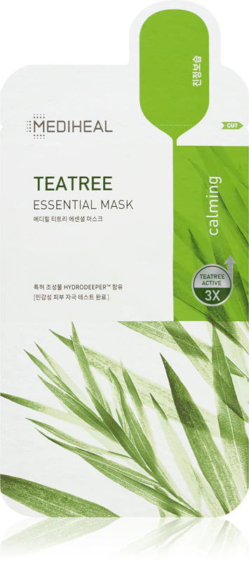 MEDIHEAL Essential Mask Teatree verzachtend sheetmasker voor acne