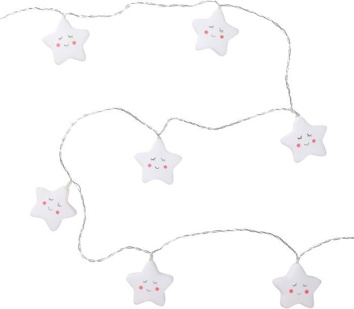 Guirlande Lumineuse de 20 Étoiles Lumineuses a LED Blanc Chaud pour Déco Chambre Enfant(Alimenté par USB)