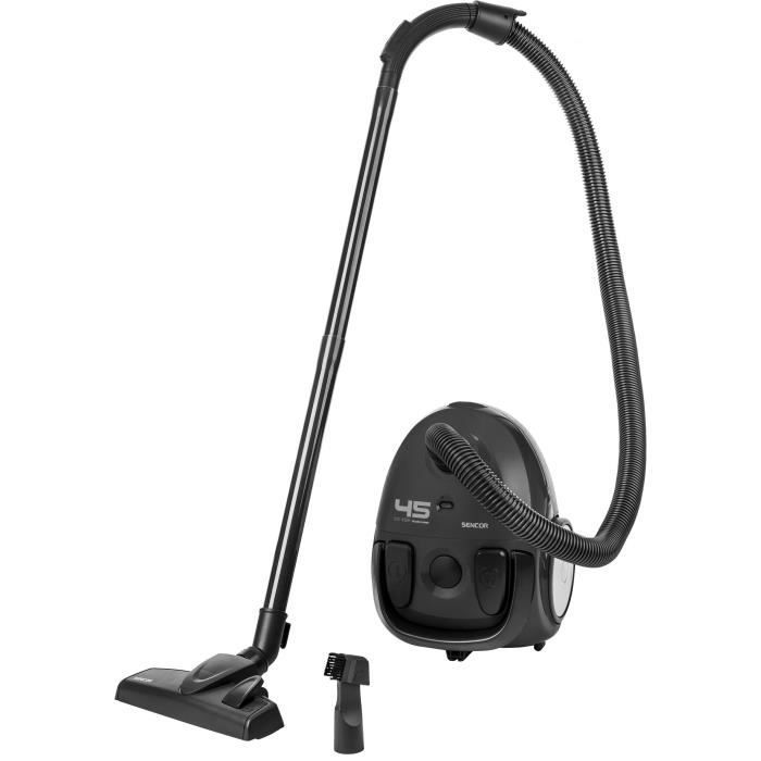 Bagged canister vacuum cleaner - SENCOR - SVC 45BK-EUE3 - ECO 850W motor - 79 dBA - 1.5L - Black