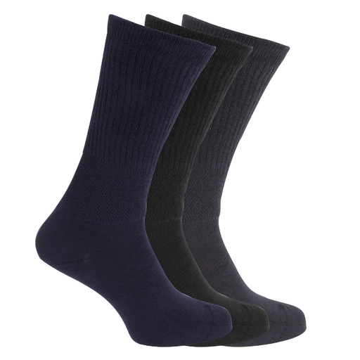 Extra brede, comfortabele universele textielsokken (3 paar)