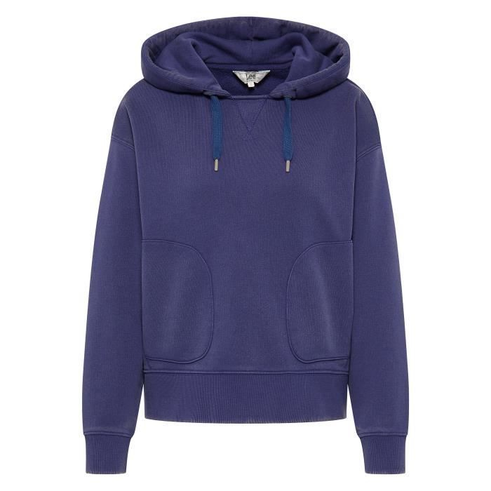 Felpa con cappuccio da donna Lee Relaxed - Mirtillo - 4XL