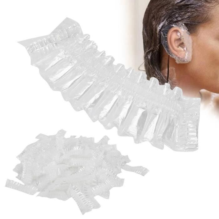 Compact Shower Ear Covers, Disposable Ear Protectors, 100 Pieces, Lightweight Elastic Ear Covers