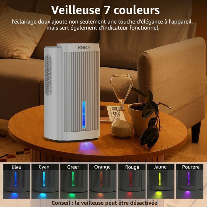 Déshumidificateur d'air - KNKA - CS06 - 2,8L - Ultra-silencieux 30dB - Électrique