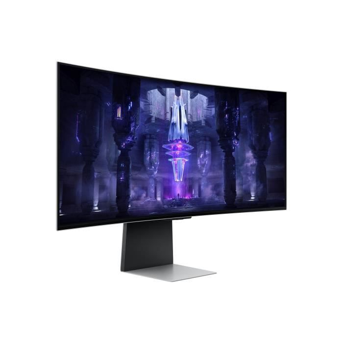 Gebogen pc-gamerscherm - SAMSUNG - ODYSSEY - G8 G85SB - 34'' UWQHD - OLED-paneel - 0,1 ms - 175 Hz - HDMI 2.1 / mini DP / USB-C 3.1