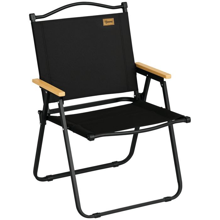Outsunny - Chaise de camping - Tissu Oxford - 54x59x78cm - Noir