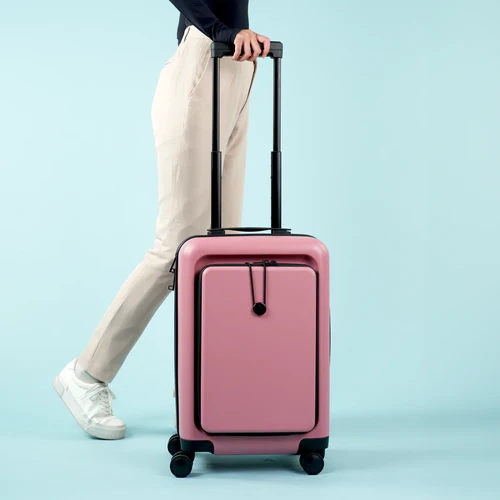 Cabaia HND 4-Rollen-Hartschalenkoffer, schlichte rosa Tasche