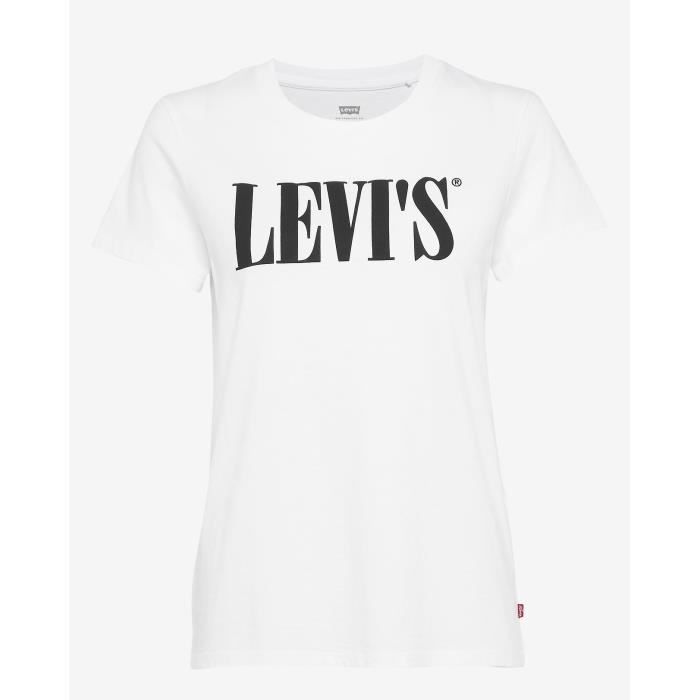 Levi's The Perfect Tee 90s Serif Logo  Blanc Femme