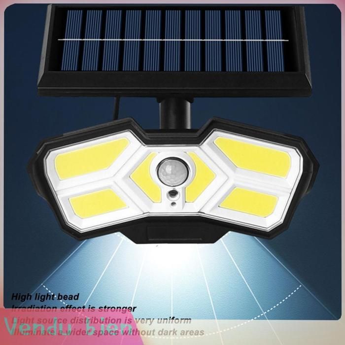 Focos solares para exteriores Garosa, proyectores solares para exteriores con 2 modos de brillo ajustables para lámparas deportivas