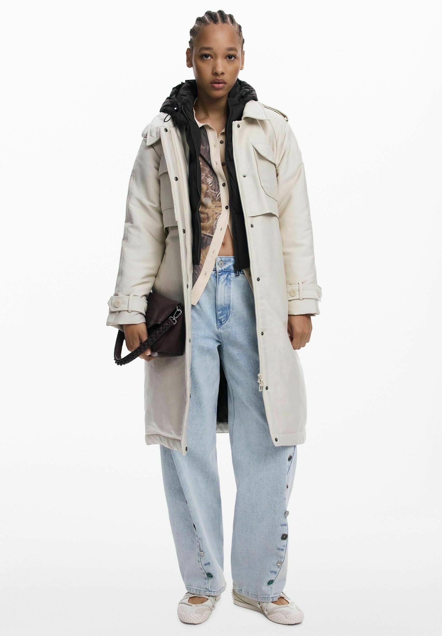 Trench-coat Desigual - blanc