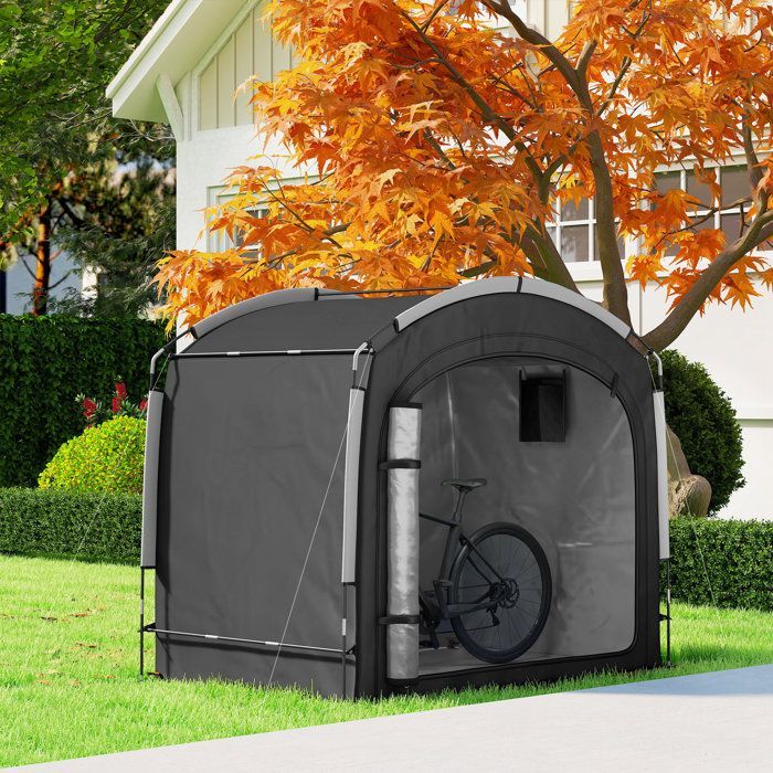 Tente de vélo - Outsunny - portable - pour 3-4 vélos - avec 2 poches latérales - 220 x 150 x 195 cm - noir