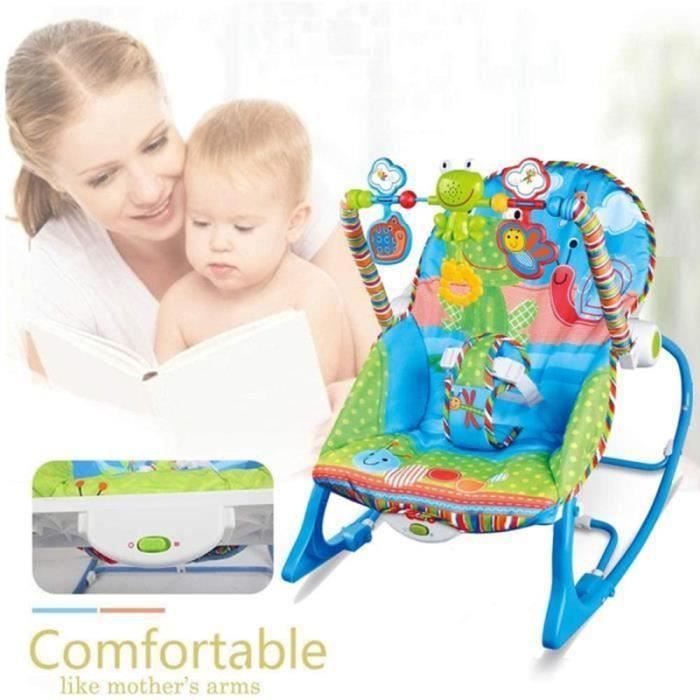 Altalena/sdraietta elettrica per neonati con vibrazione e musica, adatta a bambini da 0 a 3 anni, traspirante e confortevole.