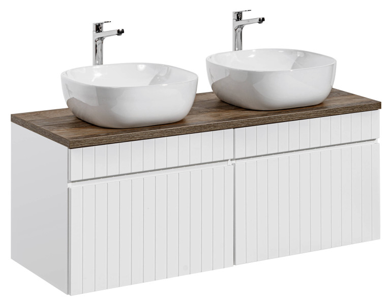 2 x Szafka ICONIC WHITE 82-60-D-1S z 2 x umywalką Smile