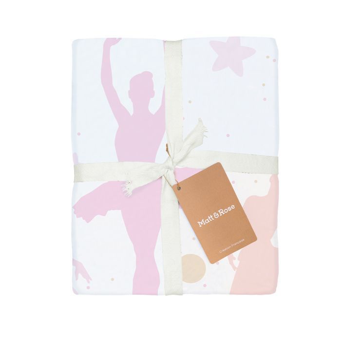 Parure de lit enfant 100% coton - MATT & ROSE - OPÉRA - Blanc - 140x200+63x63cm