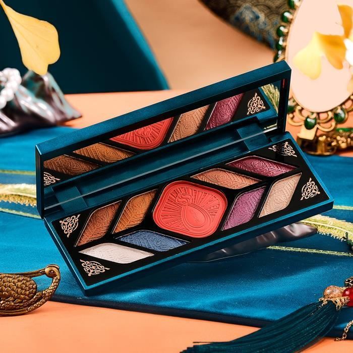 Ensemble de maquillage de style chinois, rouge à lèvres, mascara, fard à barrage, pinceaux de maquillage, co