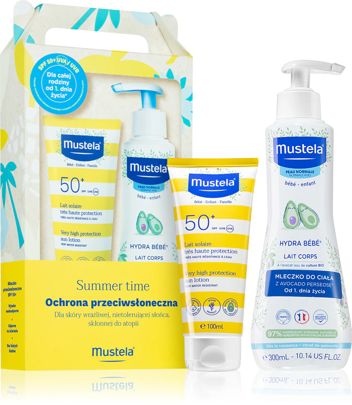 Conjunto de presente Mustela Bébé Summer Time para bebês desde o nascimento.