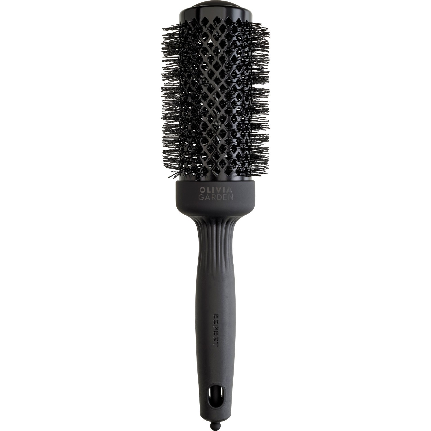 Olivia Garden EXPERT Blowout Shine valovita okrugla četka, crna - 25 mm