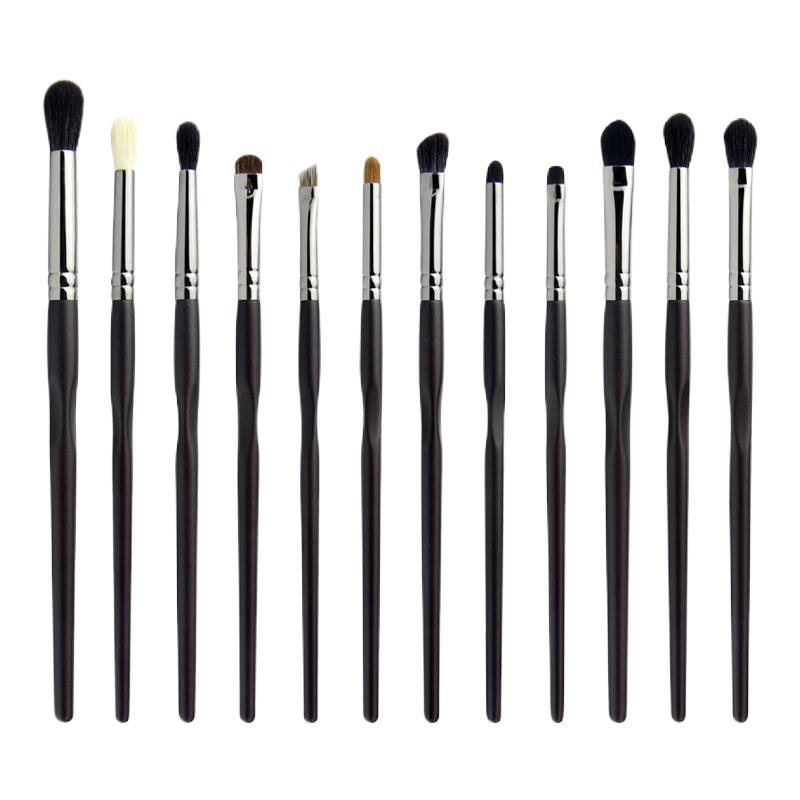 Pinceau de maquillage pour les yeux, fard à paupières, eyeliner, sourcils, estompeur de précision, en poils de chèvre de haute qualité.