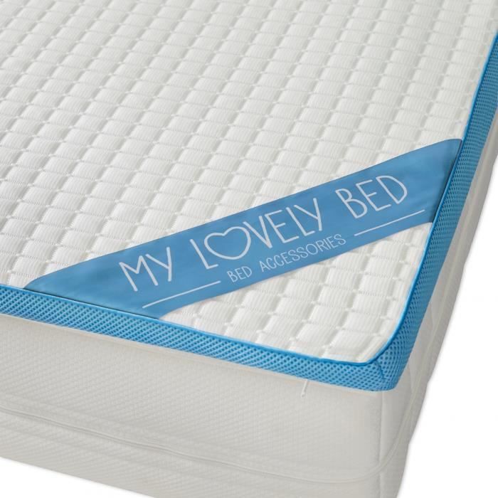 Coprimaterasso - MY LOVELY BED - 180x200 cm - Memory Foam - Gel rinfrescante - Rigido