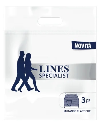 LINES Lines Specialist elastische Slips, Größe S, 3 Stück, waschbar und wiederverwendbar