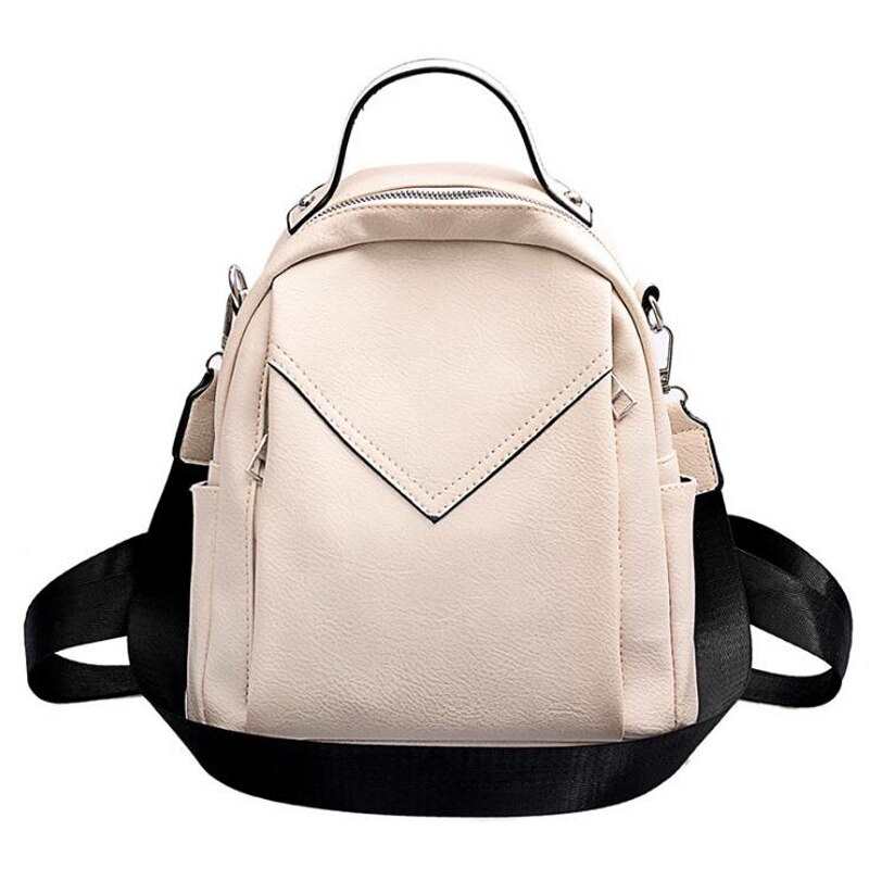 Sac à dos en cuir pour femme, petit sac d'école en PU, sac à dos pour adolescentes, sac à bandoulière vintage, Mochila Feminina