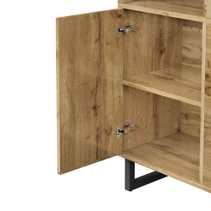 Set armadio da ingresso 110x38x186 cm - 3 ante e 2 cassetti - Armadio con asta appendiabiti - Panca porta scarpe - Naturale