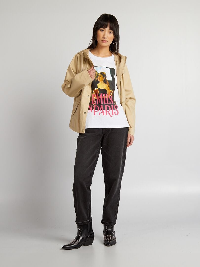 'Emily in Paris' katoenen T-shirt - wit