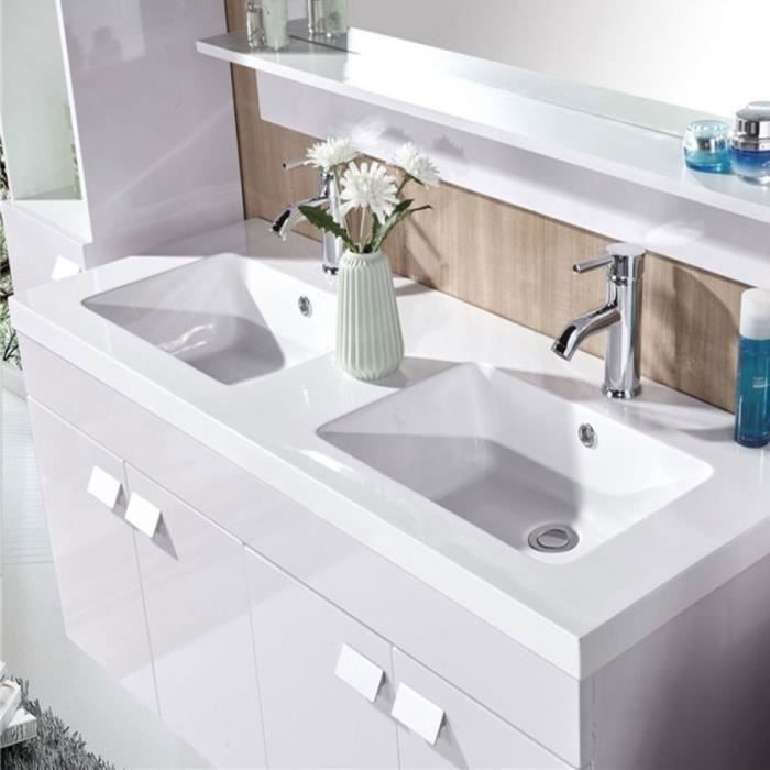Mueble de baño Bernice - 120 cm - MDF - Lavabo doble - Diseño moderno