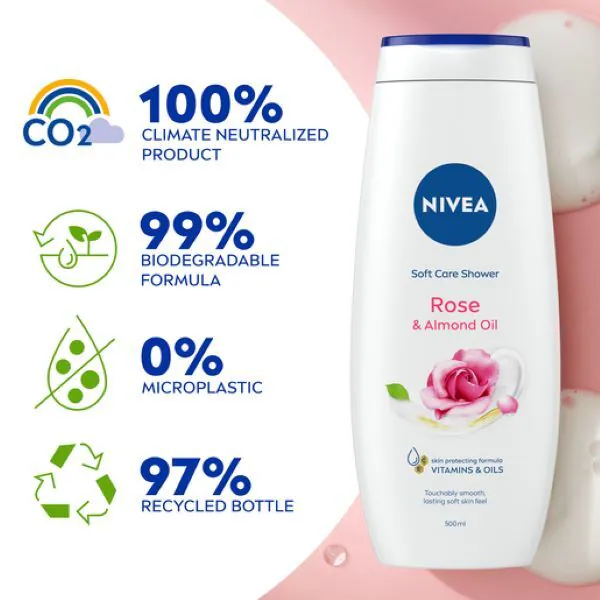 NIVEA SPRCHOVÝ GEL RŮŽE 500ML