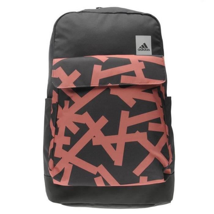 Zaino Adidas - Grafica - Donna - Rosa e Grigio - 100% Poliestere - 35x47x13cm
