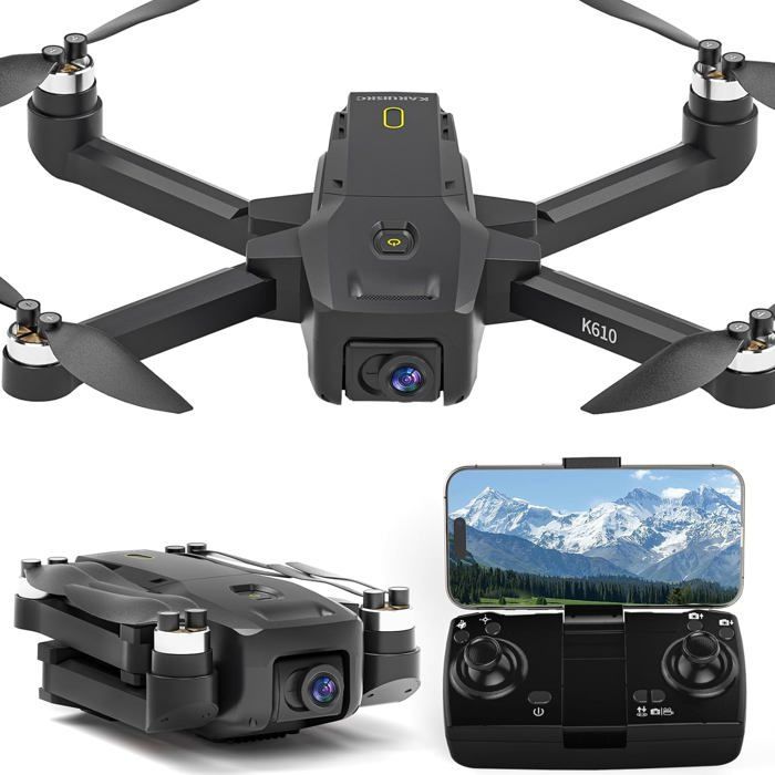 Drone GPS com câmera 4K - ZVVN - Dobrável - Menos de 249g - Câmera 4K UHD - Ângulo amplo de 120° - Inclinação ajustável em 90°