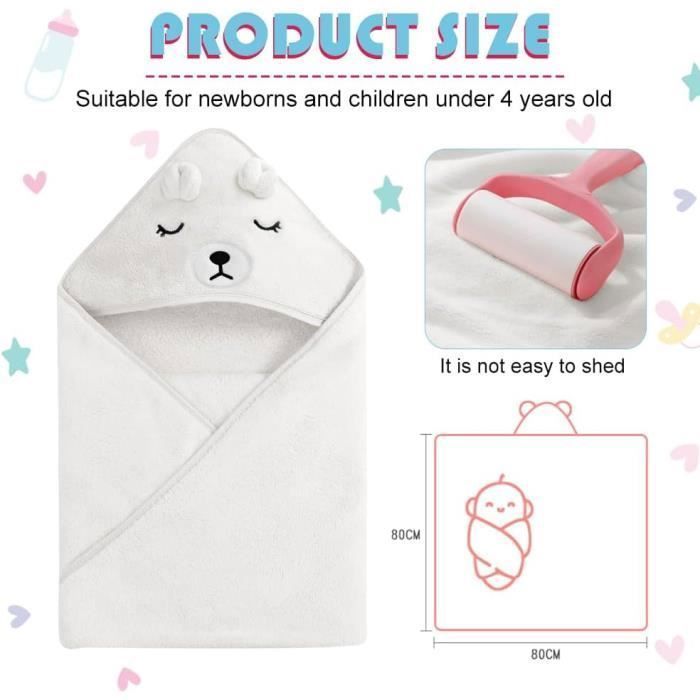 Juego de toallas de baño con capucha para bebé de 3 piezas, regalo para baby shower, capa de baño personalizada para bebé, capa de baño extra suave para bebé con etiqueta.