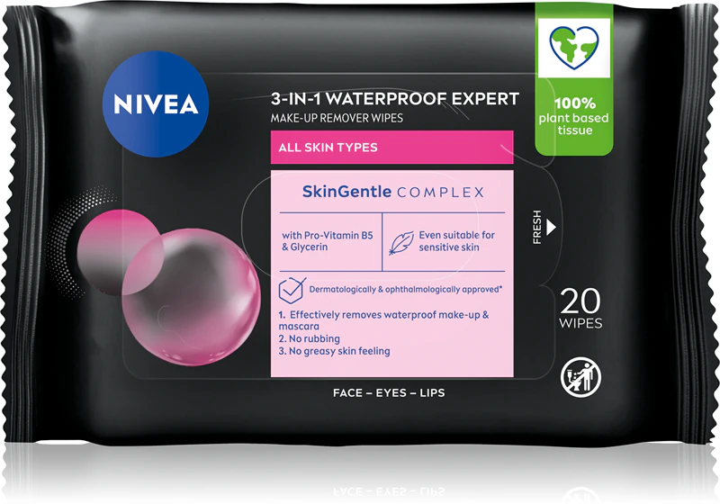 NIVEA Micellar Waterproof minerálne odličovacie obrúsky