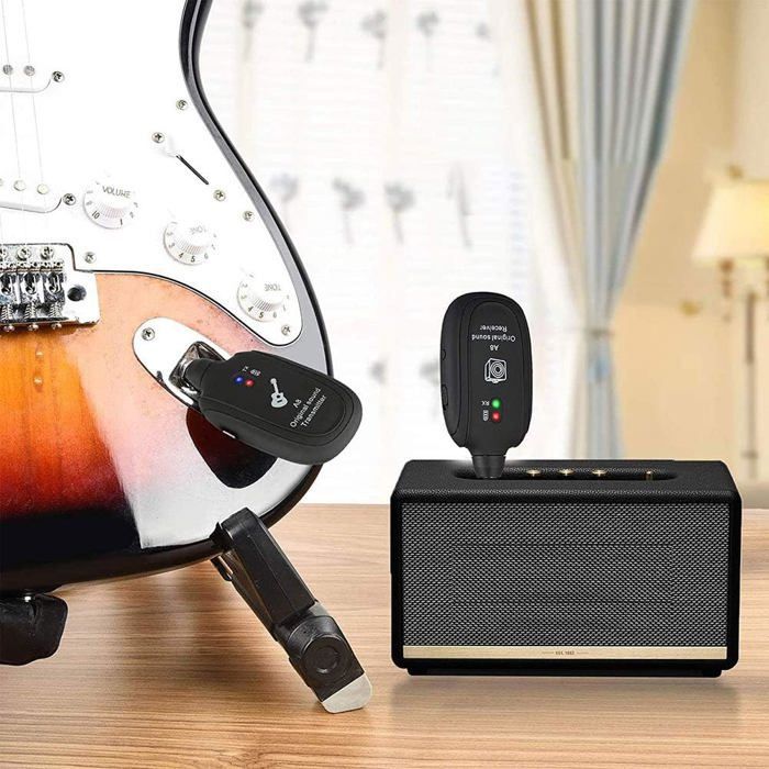 Sistema inalámbrico para guitarra NETBOAT - Transmisor y receptor - 2,4 GHz - Recargable - 4 canales