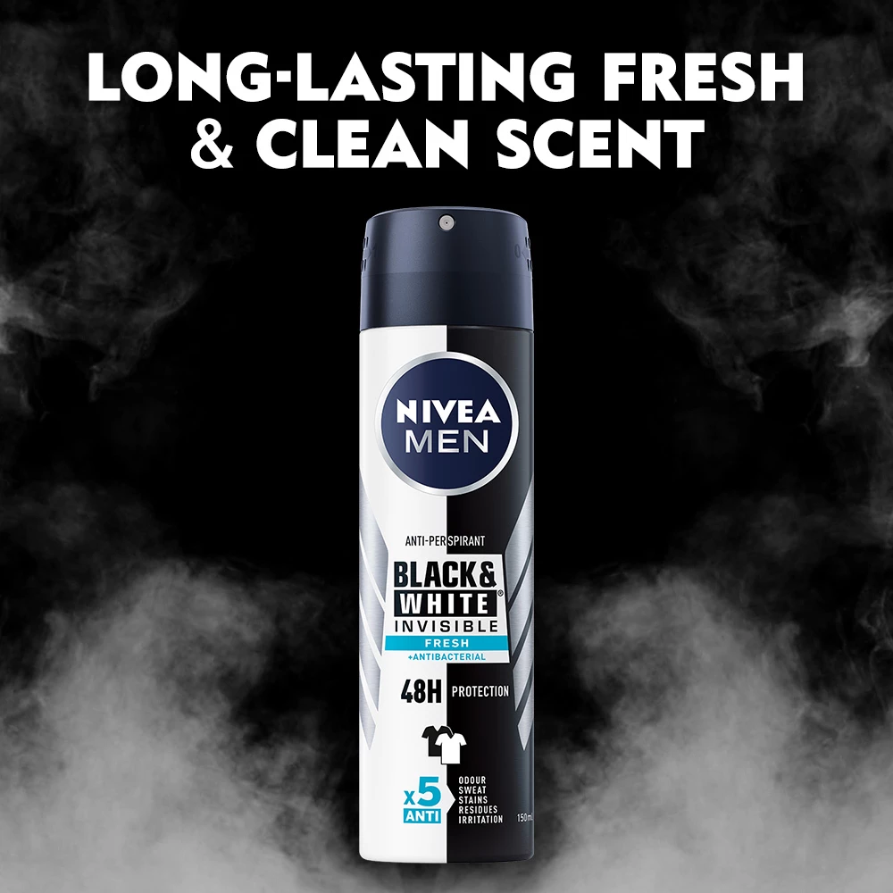 Crno-bijeli osvježavajući sprej 150 ml - NIVEA