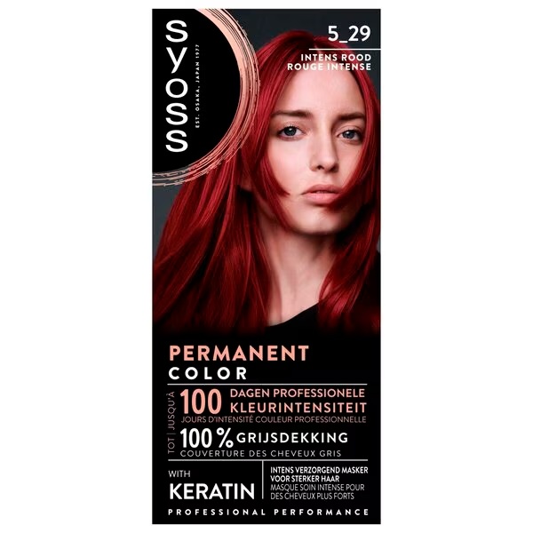 Syoss Permanent Color 5-29 Интензивно црвена трајна боја за косу 115 г