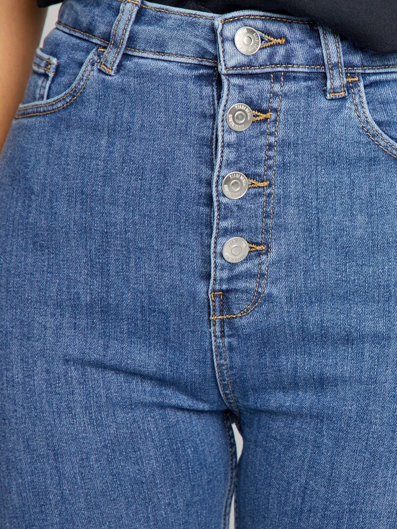 Skinny jeans met hoge taille - BLAUW