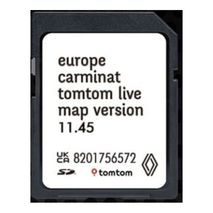 SD-Karte für GPS-Navigation in Europa 2025 - 11.45 - Kompatibel mit Renault TomTom Live