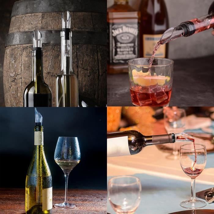 Abrebotellas - Acero inoxidable - Aireador de vino - Diseño contemporáneo - Regalo para amantes del vino